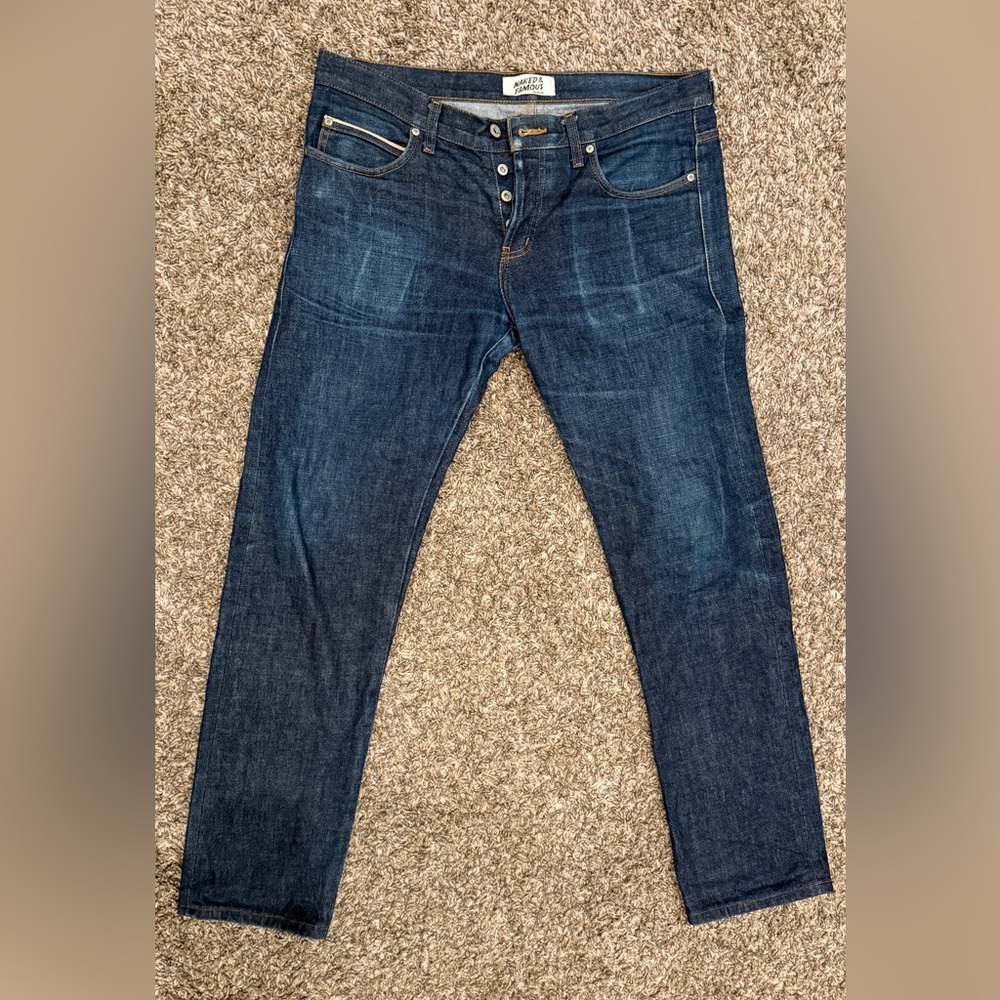 Naked and Famous Super Guy - Dirty Fade Selvedge 36